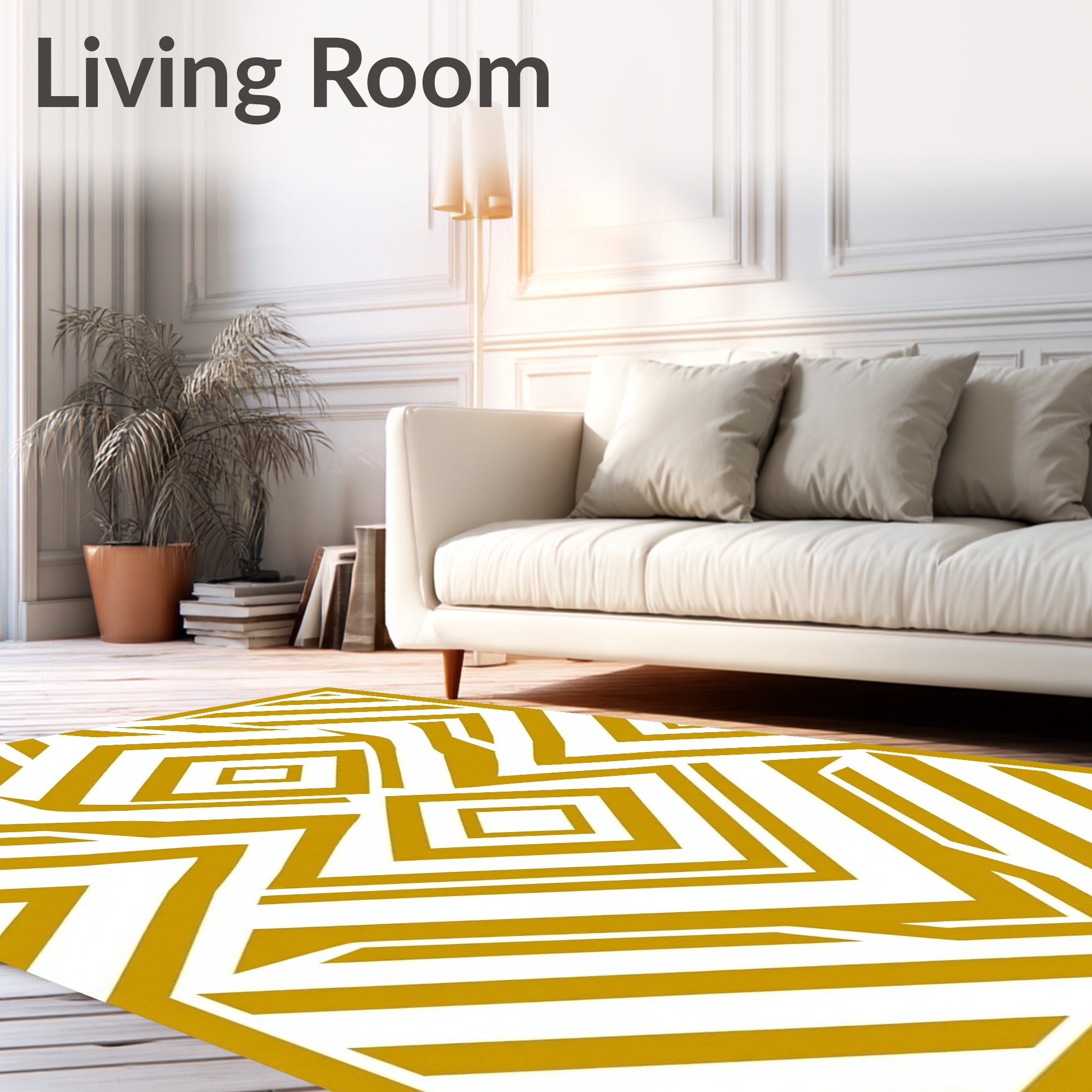 Bold Geometric Diamond Pattern Rug