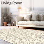 Delicate Vine Leaf Pattern Rug