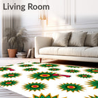 Emerald Starburst Ribbon Medallion Rug
