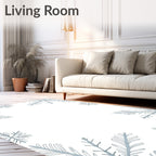 Cool Blue Snowflake Cluster Rug