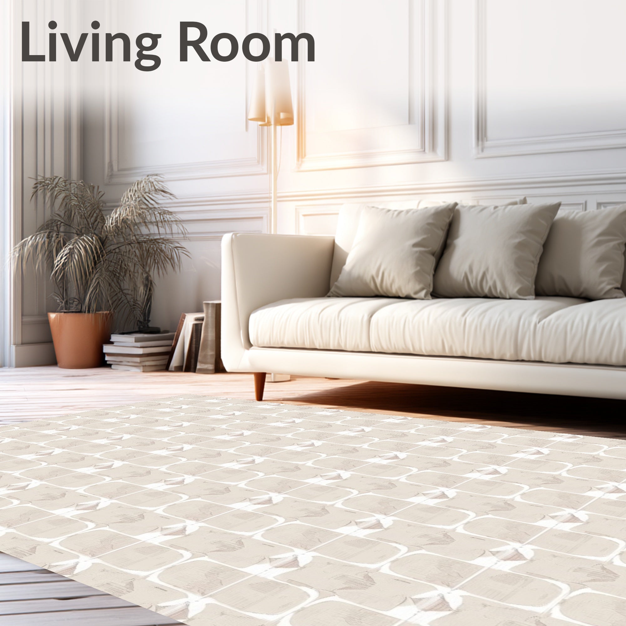 Geometric Pattern Subtle Texture Rug