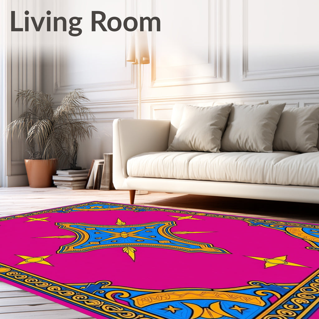 Vibrant Magenta Royal Medallion Rug