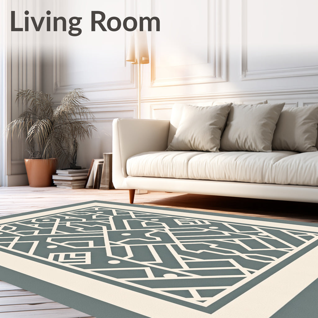Modern Geometric Lines Pattern Rug