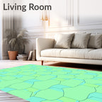 Abstract Geometric 2 Tone Soft Pattern Rug