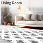Diamond Pattern With Sketchy Details Rug