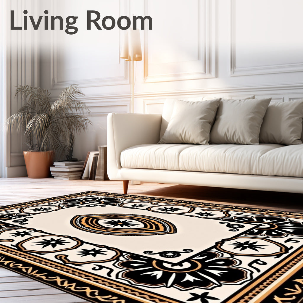 Bold Floral Eye Motif Rug