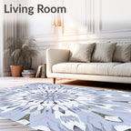 Delicate Floral Mandala Pattern Rug