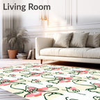 Abstract Floral Swirls Pattern Rug