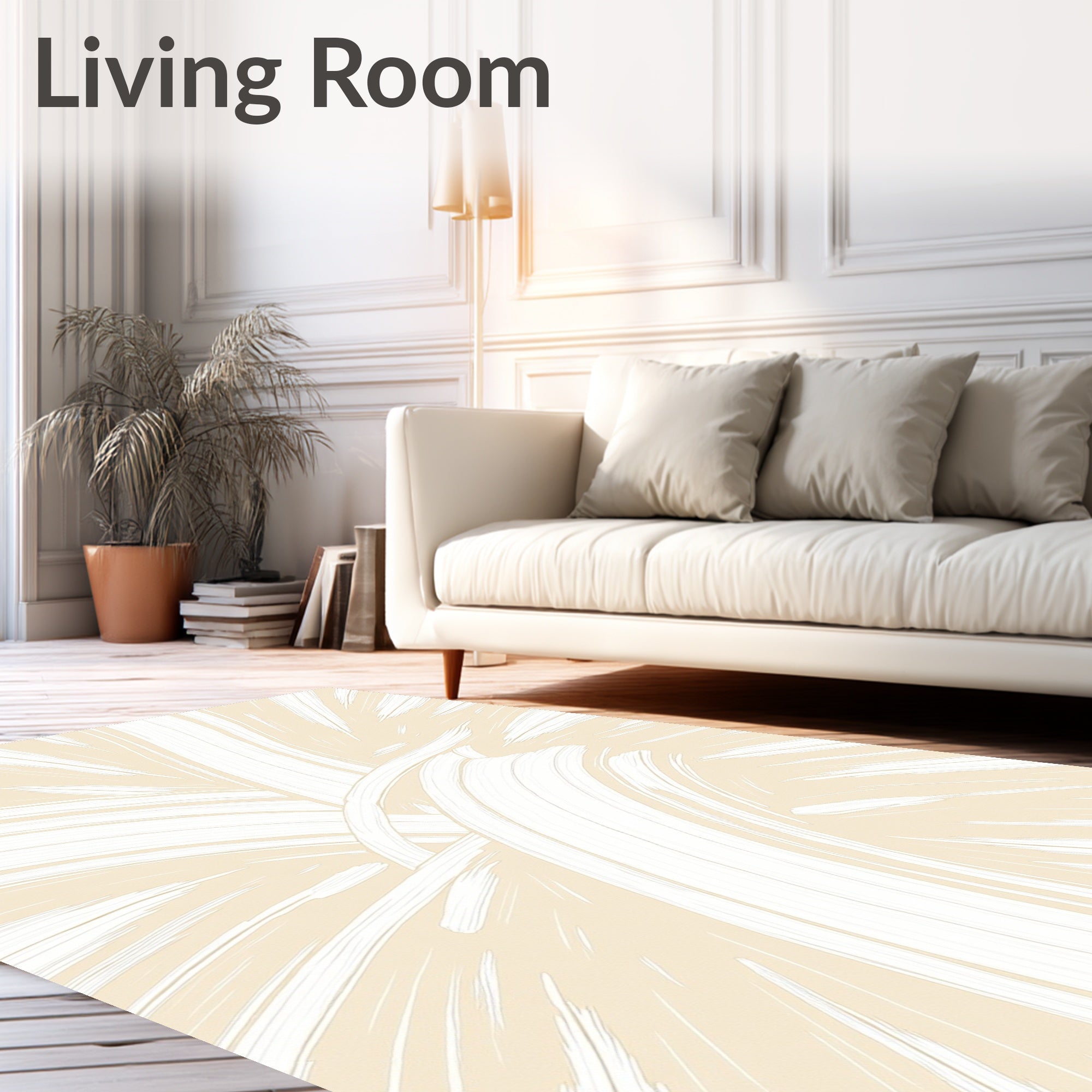 Abstract Brush Stroke Design Rug