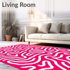 Bold Abstract Swirl Pattern Rug