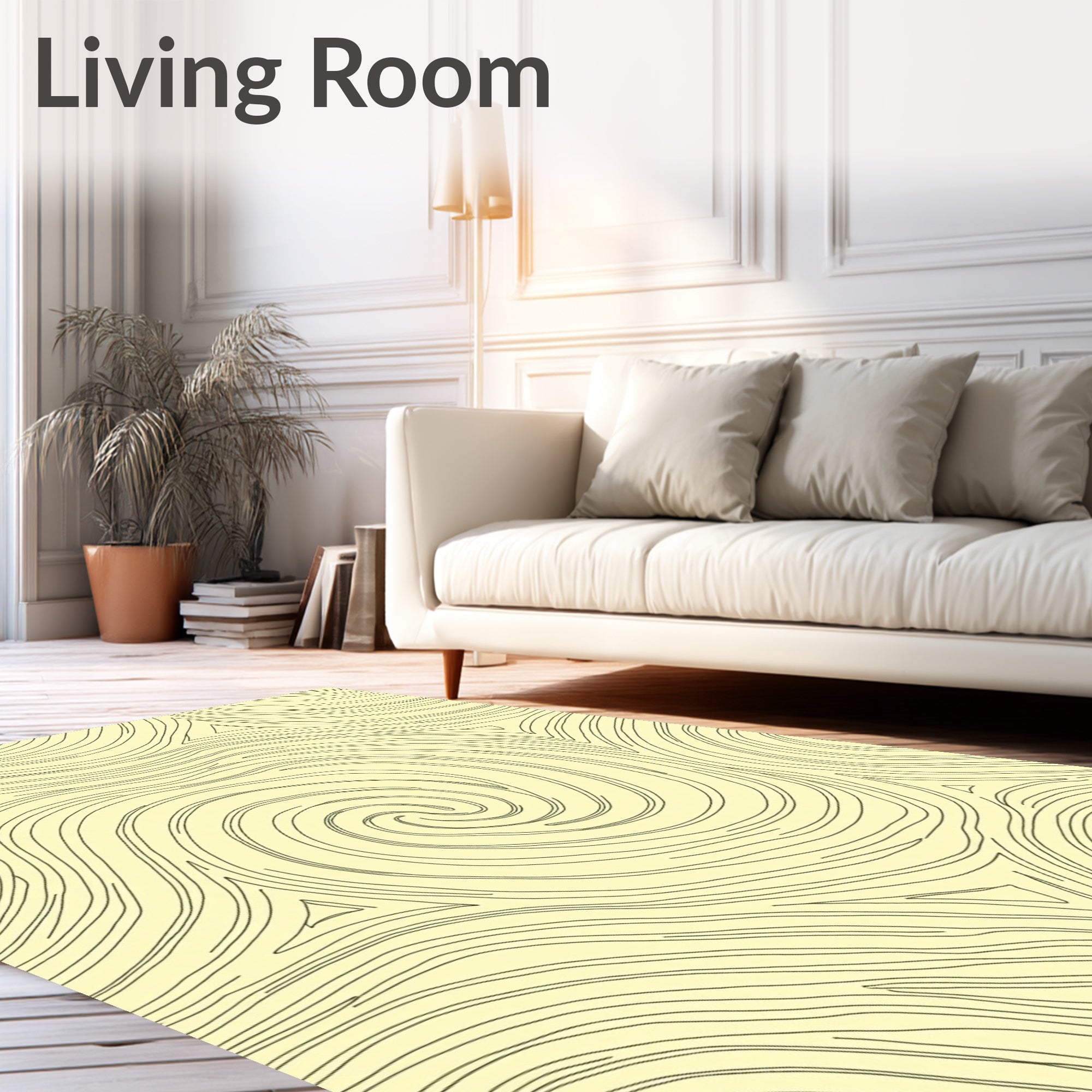 Abstract Swirls Triangles Pattern Rug