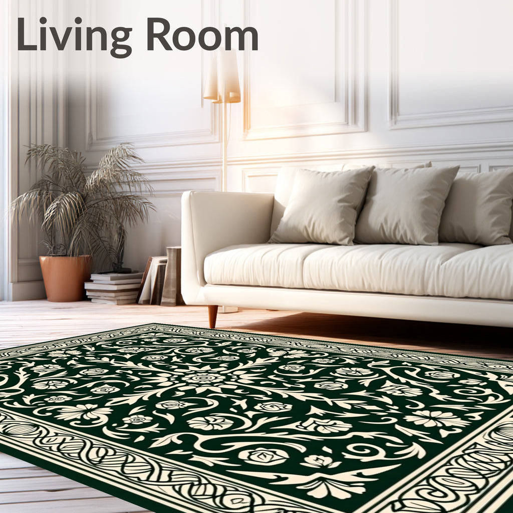 Classic Floral Scrollwork Pattern Rug