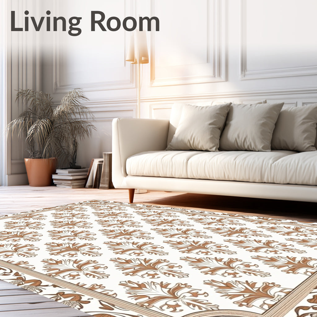 Classic Floral Damask Pattern Rug
