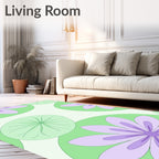 Pastel Floral Abstract Pattern Rug