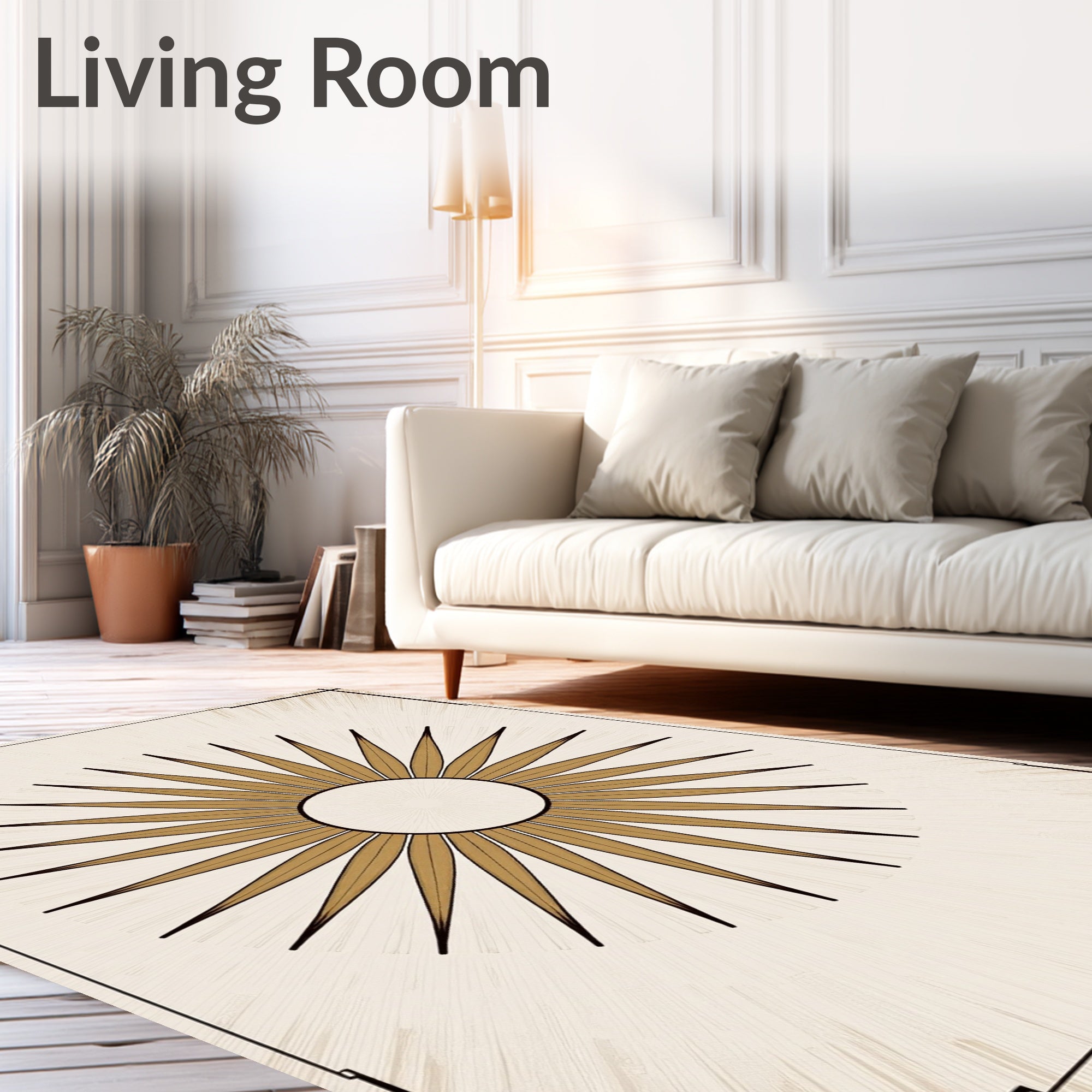 Sunburst Geometric Style Rug