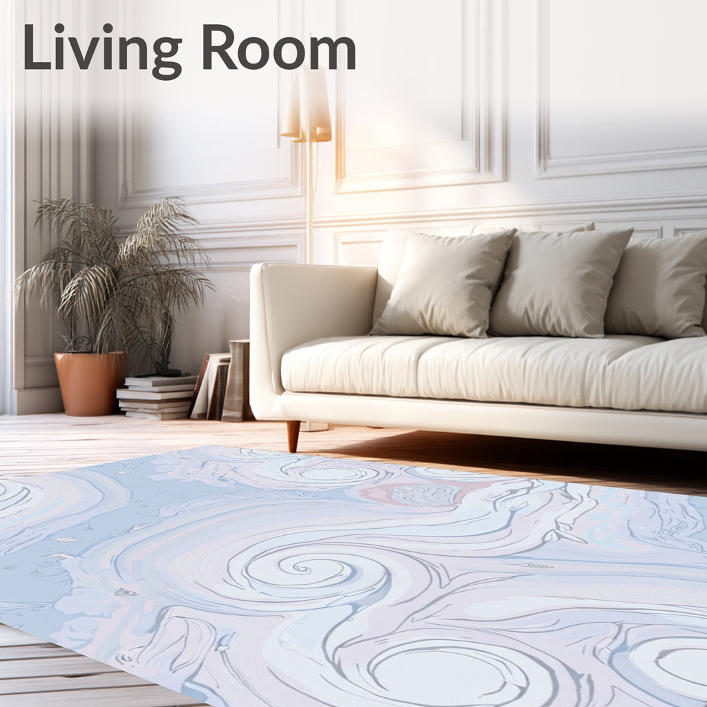 Ethereal Swirls Whimsical Elements Rug