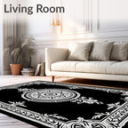 Intricate Mandala Border Design Rug