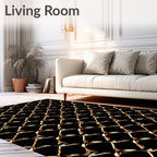 Golden Diamond Pattern Rug