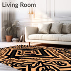 Bold Geometric Tribal Pattern Rug