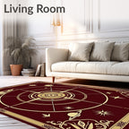 Celestial Compass With Planets Rug