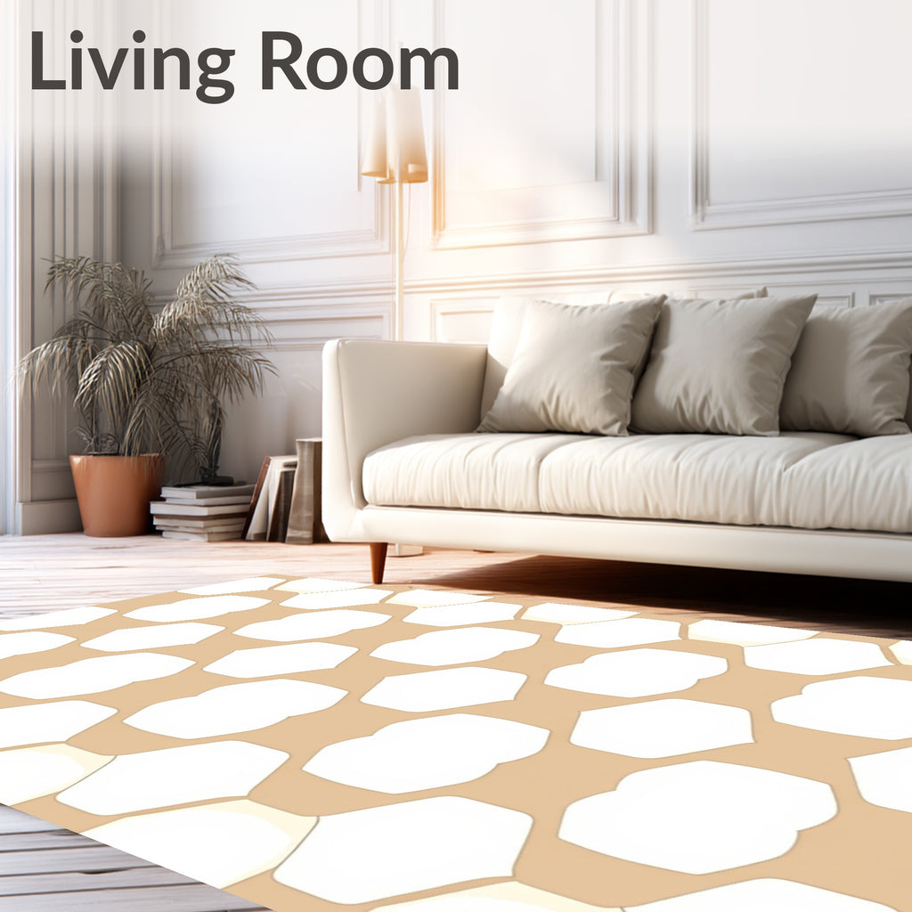Modern Geometric Honeycomb Design Rug