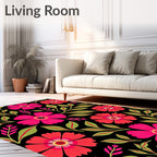 Bold Floral Pattern Design Rug