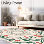 Art Nouveau Floral Vines Pattern Rug