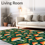 Mushroom Forest Pattern Design Rug