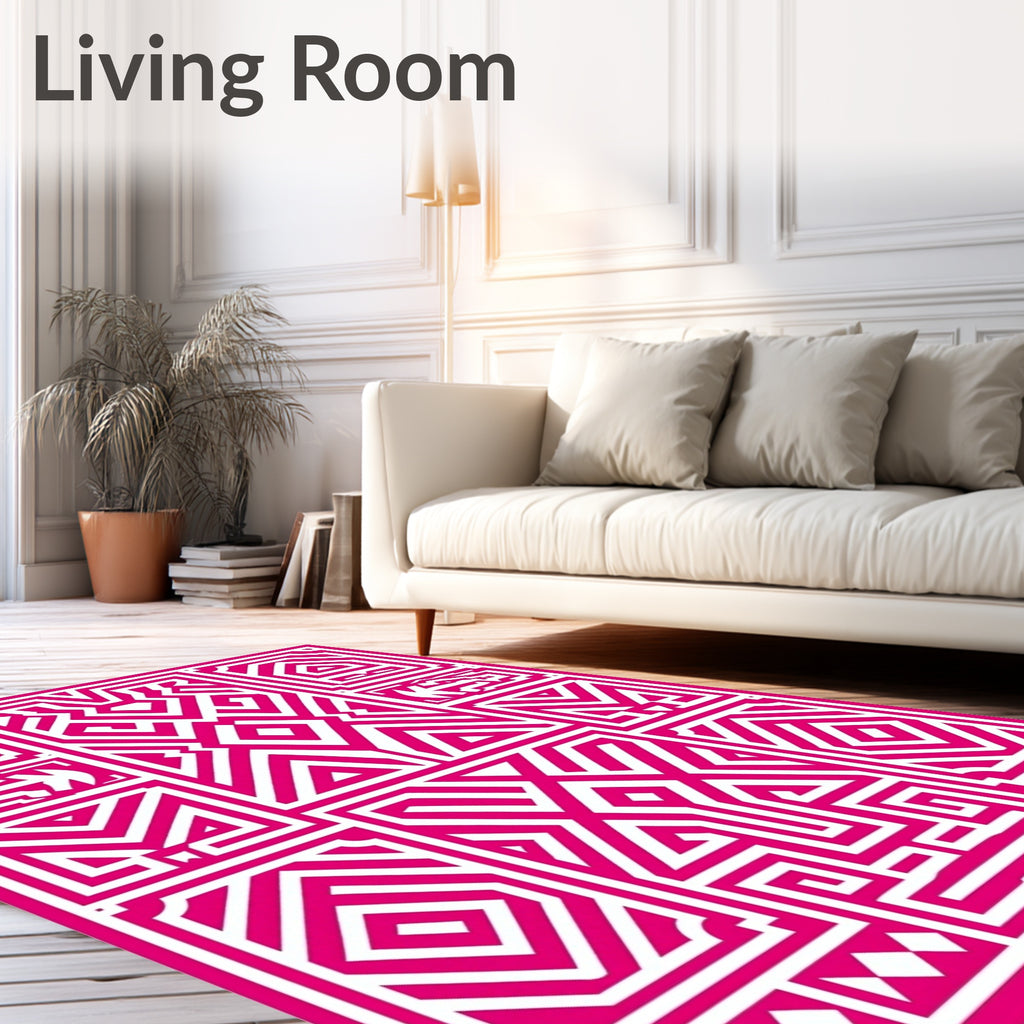 Geometric Maze Pattern Rug
