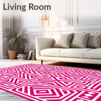 Geometric Maze Pattern Rug