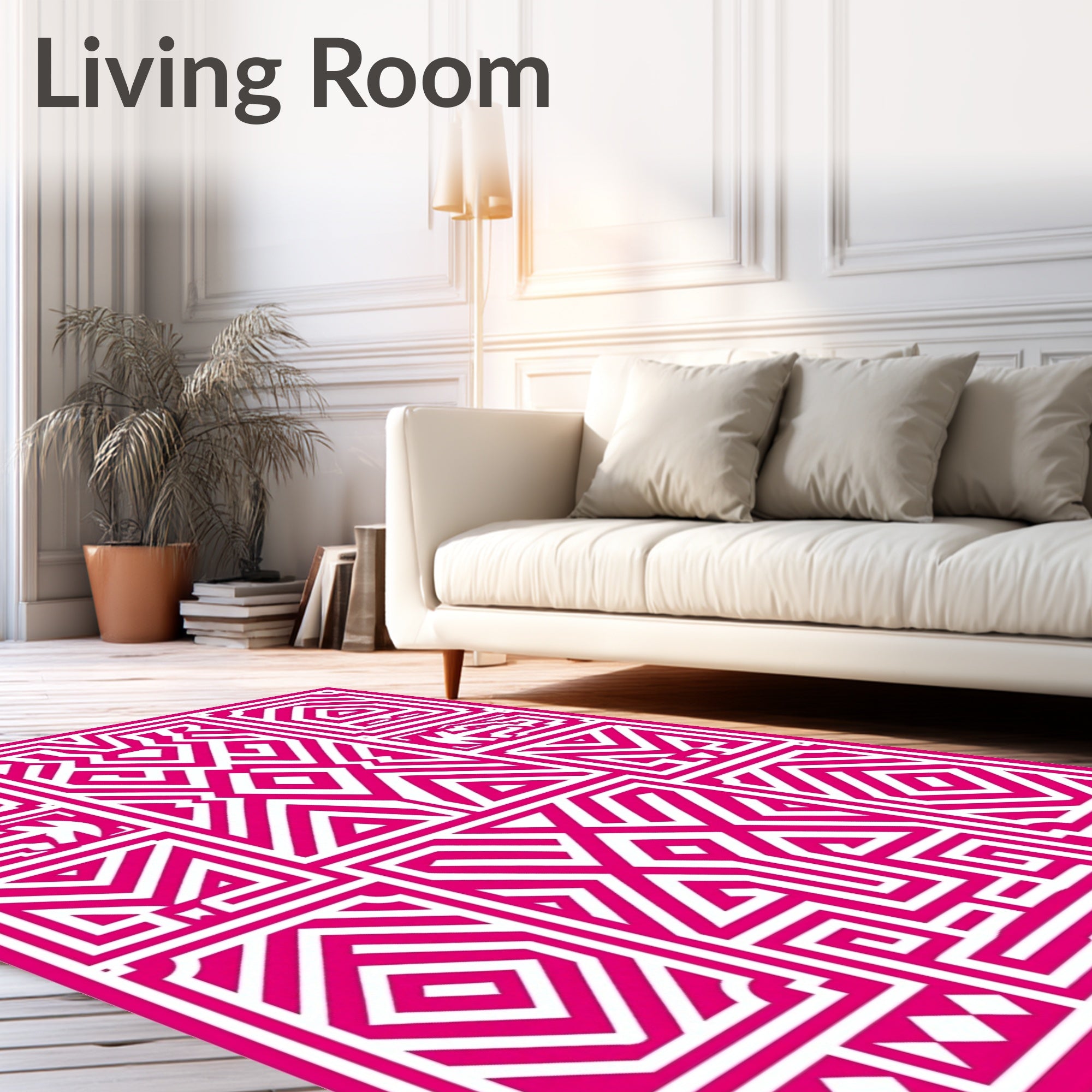 Geometric Maze Pattern Rug