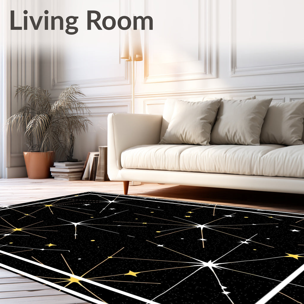 Sparkling Starburst Galaxy Pattern Rug