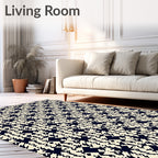 Classic Houndstooth Geometric Pattern Rug