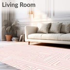 Geometric Maze Pattern Rug