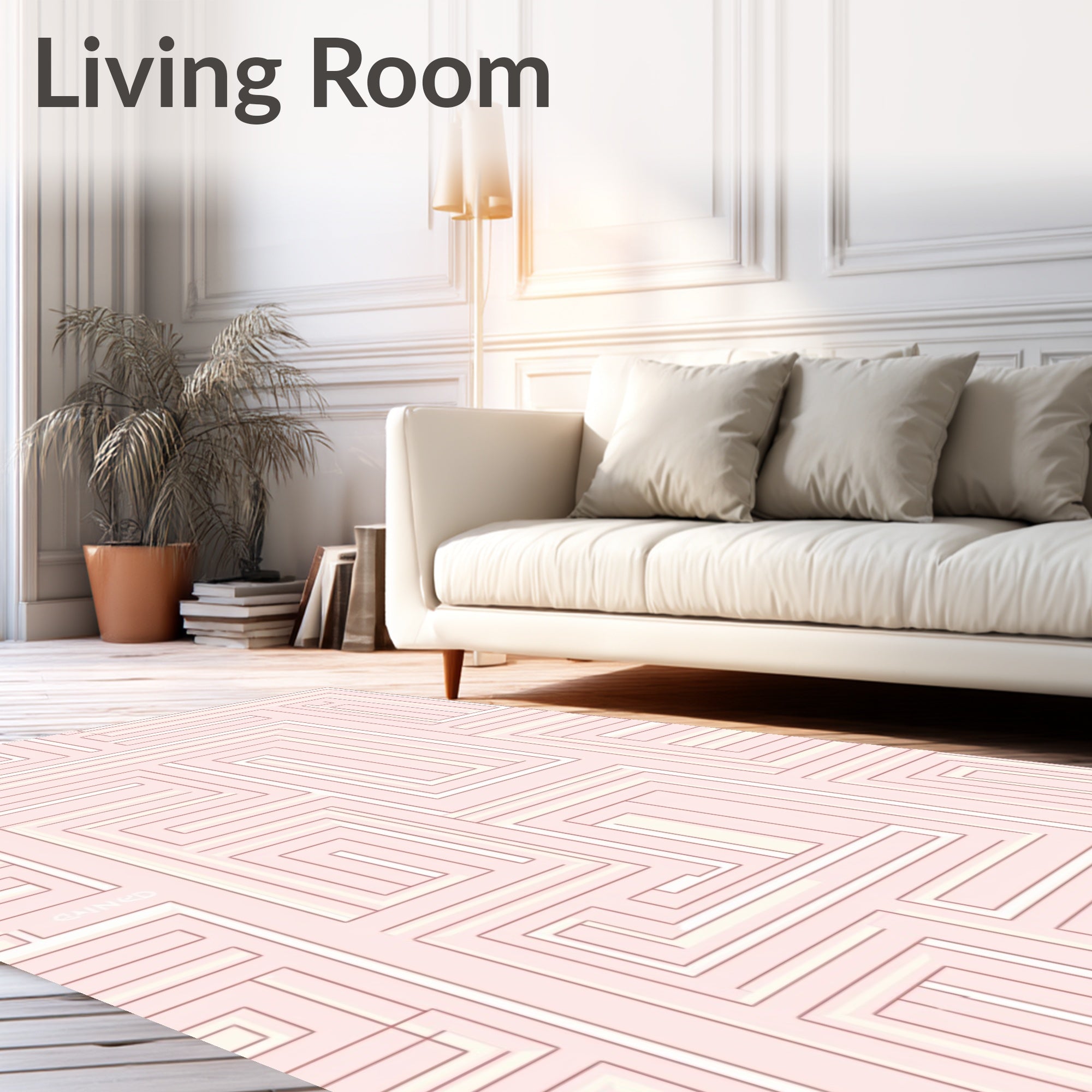 Geometric Maze Pattern Rug