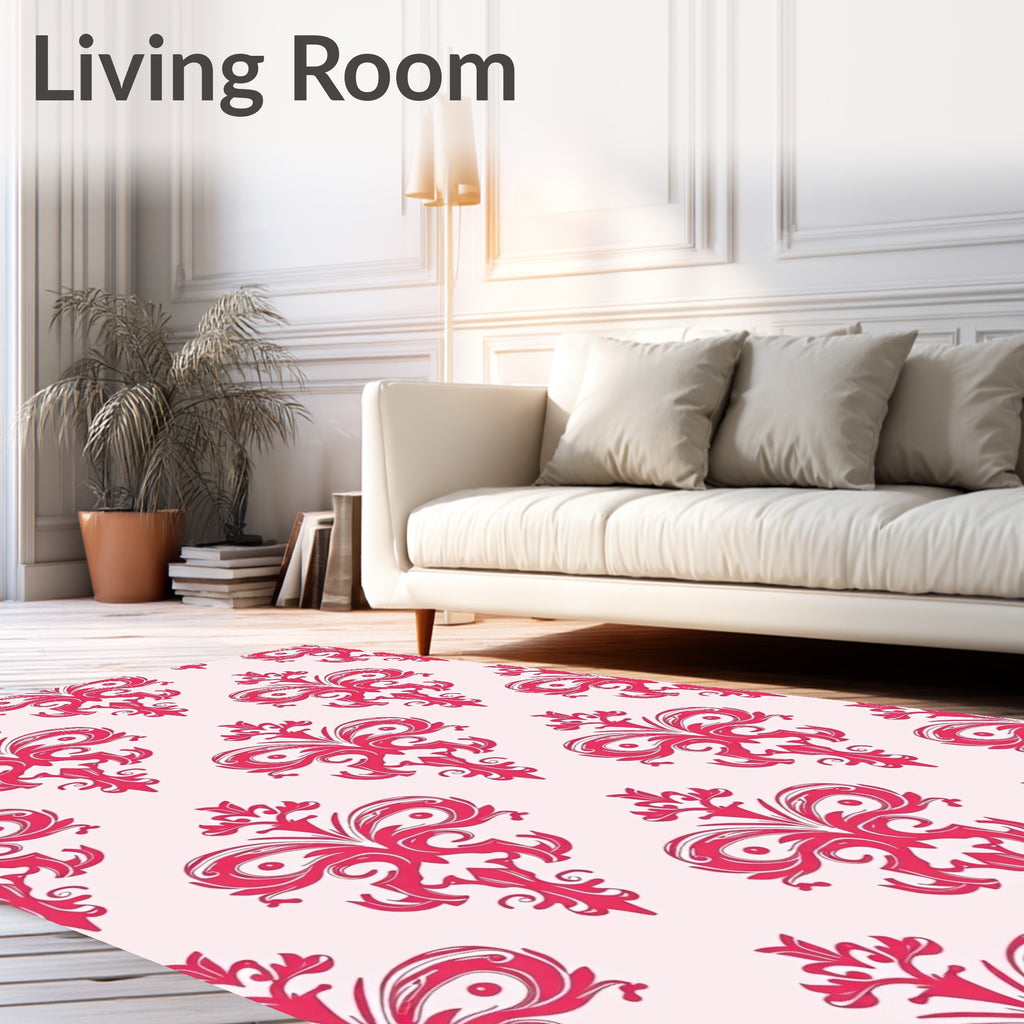Ornate Floral Swirls Design Rug