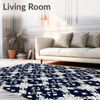 Traditional Floral Symmetrical Dark Rug