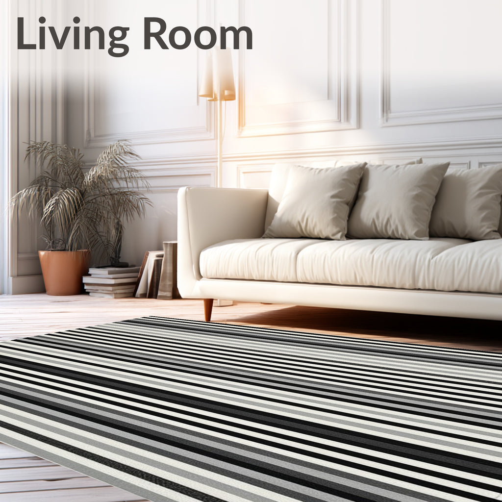 Bold Vertical Stripe Pattern Rug