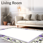 Floral Art Nouveau Inspired Cream Rug