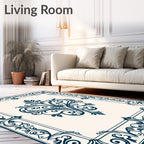Classic Scroll and Flourish Pattern Rug