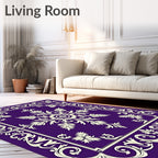 Intricate Floral Frame With Central Medallion Rug