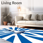 Stark Lighthouse Blue Wave Pattern Rug