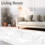 Abstract Swirling Cloud Pattern Design Rug