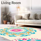 Mandala Floral Bright Pattern Design Rug