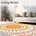 Sunburst Mandala Floral Pattern Rug