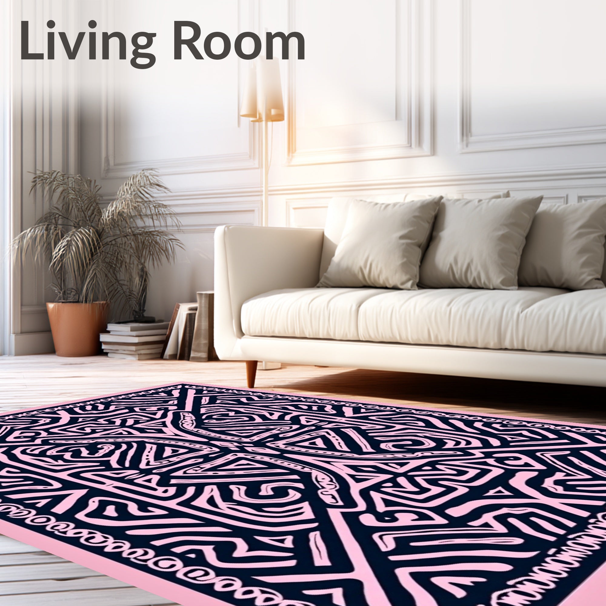 Abstract Intricate Tribal Pattern Rug