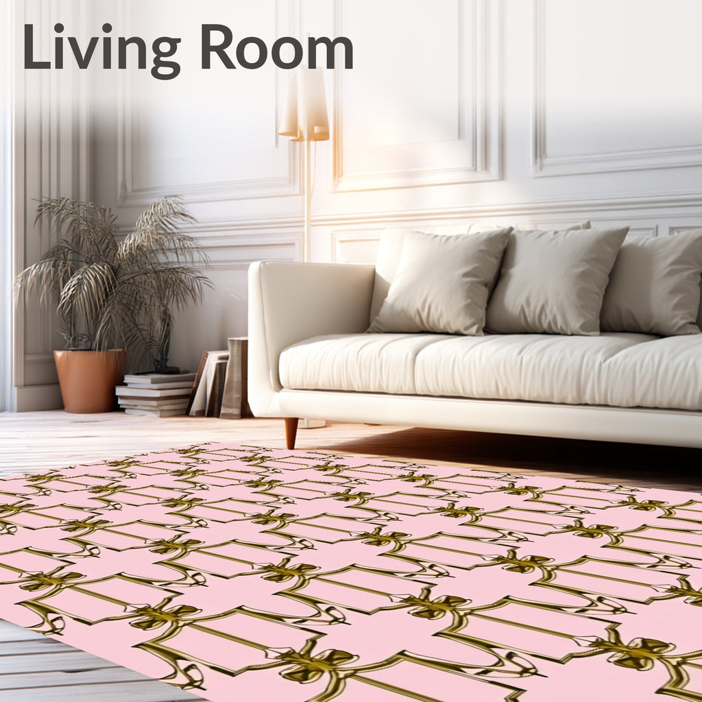 Ornate Gold Shield Pattern Rug