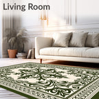Elegant Floral and Scroll Pattern Rug