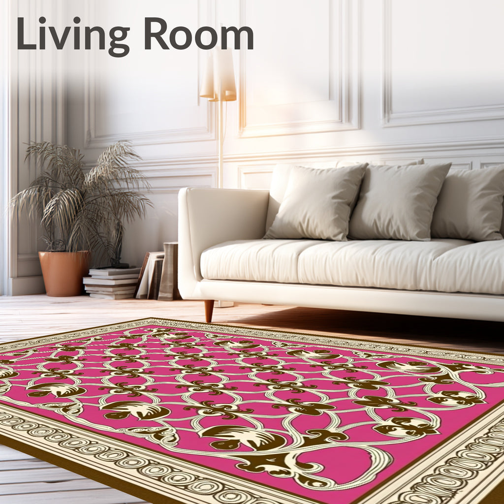 Elegant Floral Lattice Pattern Rug