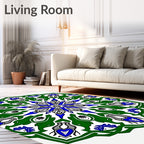 Ornate Symmetrical Mandala Pattern Rug
